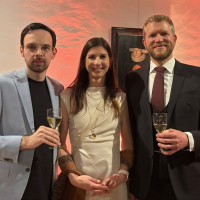 Vorsitzender Christoph Rösch, Michaela Ebner und Michael Benz